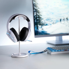 Безжични слушалки ATK Wireless Gaming Headphones - M1 Mercury White - Bluetooth 5.3, 2.4G, ENC, Virtual 7.1 Surround