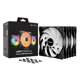 Комплект вентилатори be quiet! Fan Pack 3-in-1 3 x 140mm - LIGHT WINGS LX 140mm PWM high-speed Triple-Pack
