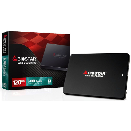 Вътрешен SSD диск Biostar S100, 120GB, SATA3