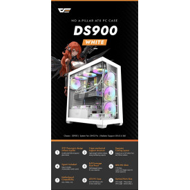 Кутия за компютър Darkflash Case ATX - DS900 White - USB-C