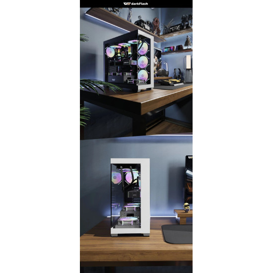 Кутия за компютър Darkflash Case ATX - DS900 White - USB-C