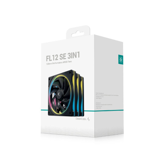 Комплект вентилатори DeepCool Fan Pack 3-in-1 3x120mm - FL12 SE 3IN1 - Luminous Halo ARGB