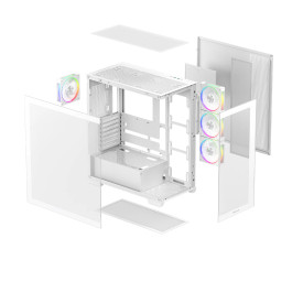 Кутия за компютър DeepCool Case ATX - CG580 4F WH V2