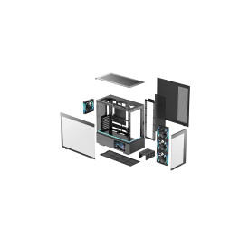 Кутия за компютър DeepCool Case ATX - CH690 LCD