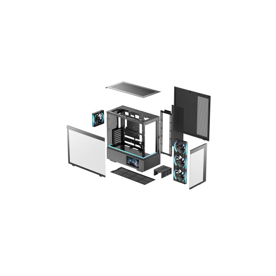 Кутия за компютър DeepCool Case ATX - CH690 LCD