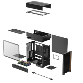 Кутия за компютър DeepCool Case ATX - CL660 - Modular Split-Chamber, 2 ARGB fans