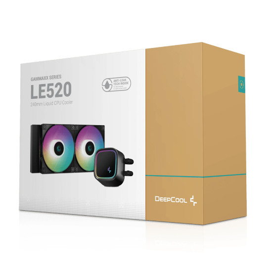 Водно охлаждане DeepCool Water Cooling LE520 - Addressable RGB - LGA1700/AM5