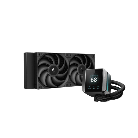 Водно охлаждане DeepCool Water Cooling MYSTIQUE 240 - LCD Screen, A-RGB Водно охлаждане DeepCool Water Cooling MYSTIQUE 240 - LCD Screen, A-RGB