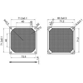 Филтър за вентилатор Evercool Fan Filter Metal Black - 80mm