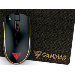 Геймърски комплект Gamdias Gaming Mouse - ZEUS E2 OPTICAL + PAD NYX E1 - 3200dpi, backlight