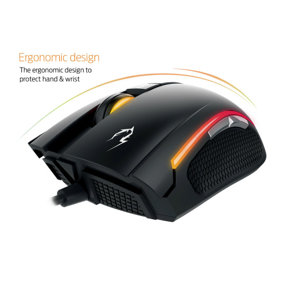 Геймърски комплект Gamdias Gaming Mouse - ZEUS E2 OPTICAL + PAD NYX E1 - 3200dpi, backlight