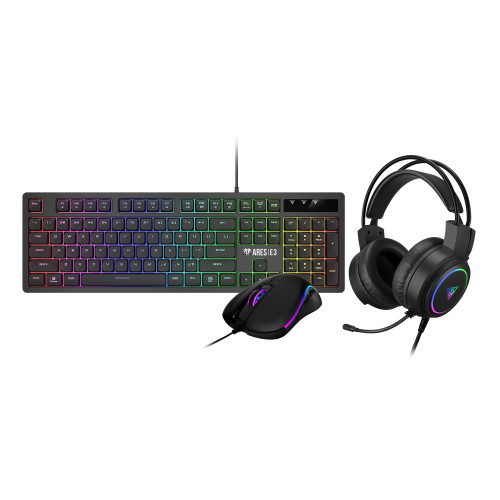 Геймърски комплект Gamdias Gaming COMBO - POSEIDON E2 3-in-1 Combo - Keyboard + Mouse + Headphones