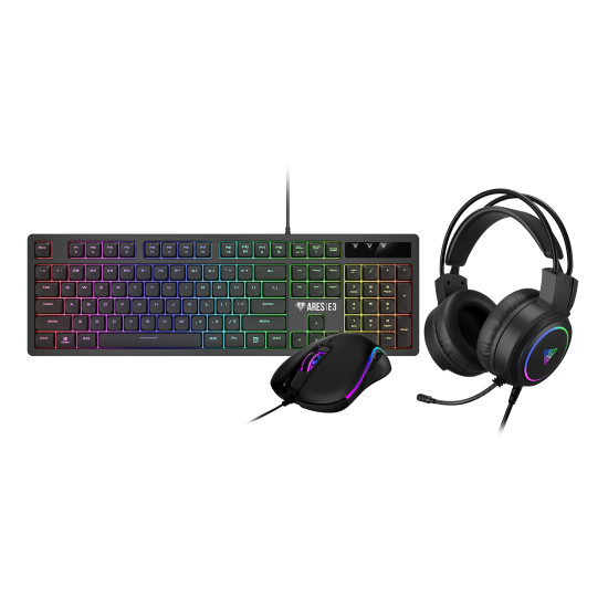 Геймърски комплект Gamdias Gaming COMBO - POSEIDON E2 3-in-1 Combo - Keyboard + Mouse + Headphones
