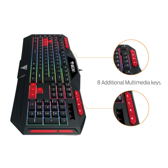 Геймърски комплект Gamdias Gaming COMBO - POSEIDON M1 COMBO - Keyboard + Mouse + Headphones