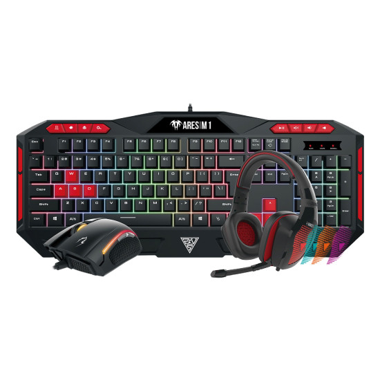 Геймърски комплект Gamdias Gaming COMBO - POSEIDON M1 COMBO - Keyboard + Mouse + Headphones
