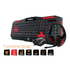 Геймърски комплект Gamdias Gaming COMBO - POSEIDON M1 COMBO - Keyboard + Mouse + Headphones