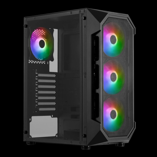 Кутия за компютър Gamdias Case ATX - AURA GC1 - aRGB, Tempered Glass