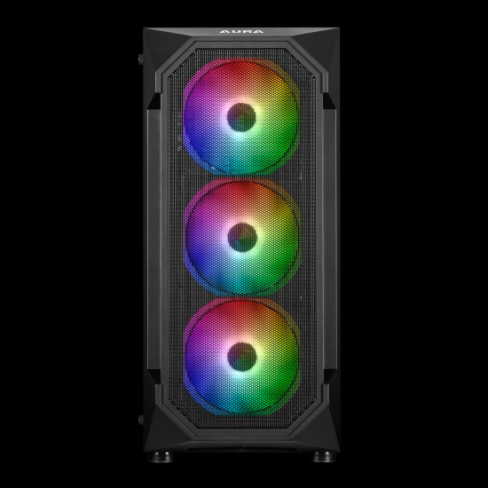 Кутия за компютър Gamdias Case ATX - AURA GC1 - aRGB, Tempered Glass
