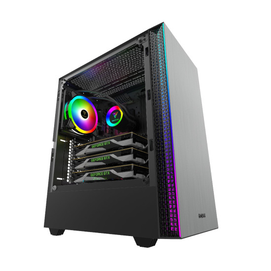 Кутия за компютър Gamdias Case ATX - MARS E1 - aRGB, Tempered Glass