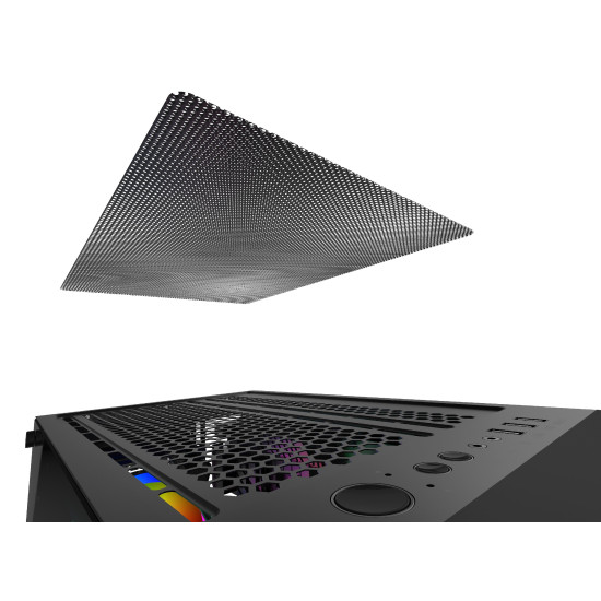 Кутия за компютър Gamdias Case ATX - MARS E1 - aRGB, Tempered Glass