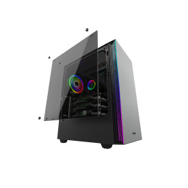 Кутия за компютър Gamdias Case ATX - MARS E1 - aRGB, Tempered Glass
