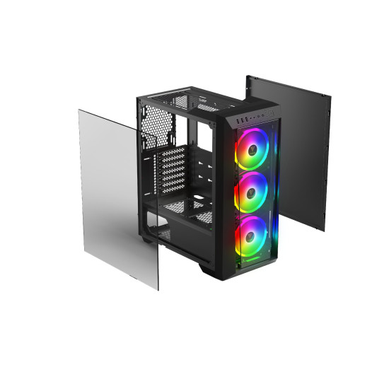Кутия за компютър Gamdias Case ATX - TALOS M1 LITE - aRGB, Tempered Glass
