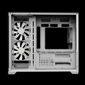 Кутия за компютър Gamdias Case mATX - AURA GC10M White - 3 x 120 mm A-RGB, Tempered Glass