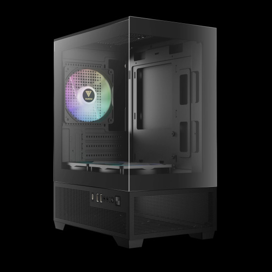 Кутия за компютър Gamdias Aura GC9M Elite ARGB, Tempered Glass, Black