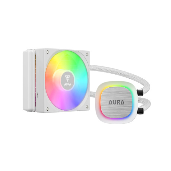 Водно охлаждане Gamdias Water Cooling 120mm - AURA GL120 v2 White, aRGB