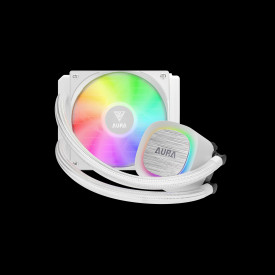 Водно охлаждане Gamdias Water Cooling 120mm - AURA GL120 v2 White, aRGB