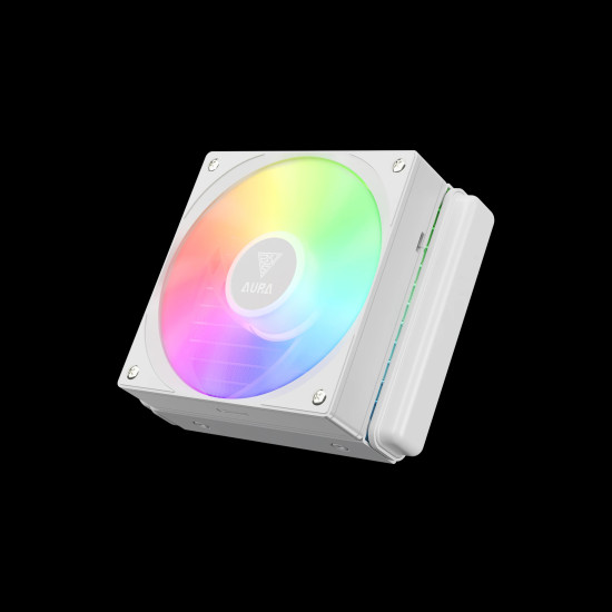 Водно охлаждане Gamdias Water Cooling 120mm - AURA GL120 v2 White, aRGB