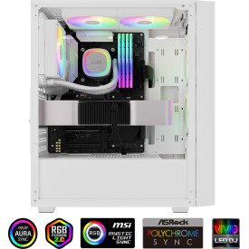 Водно охлаждане Gamdias Water Cooling 120mm - AURA GL120 v2 White, aRGB