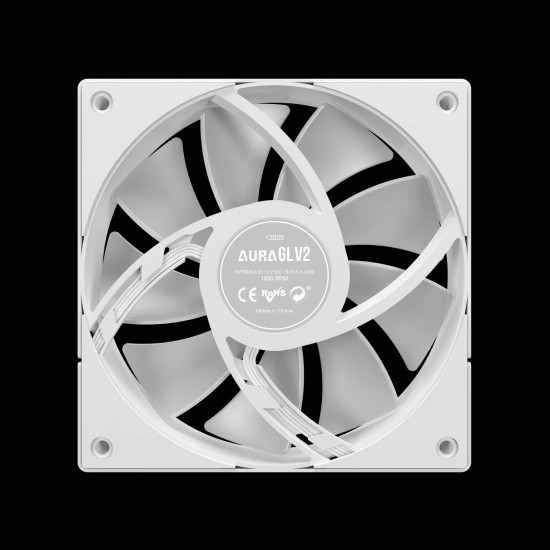 Водно охлаждане Gamdias Water Cooling 120mm - AURA GL120 v2 White, aRGB