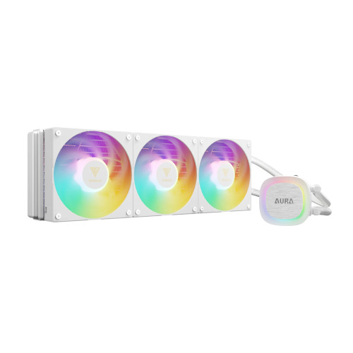 Водно охлаждане Gamdias Water Cooling 360mm - AURA GL360 v2 WH - aRGB