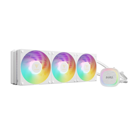 Водно охлаждане Gamdias Water Cooling 360mm - AURA GL360 v2 WH - aRGB