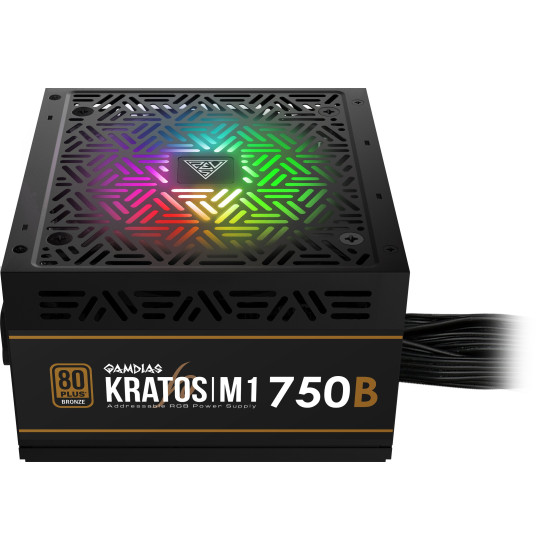Захранване Gamdias PSU 750W Bronze Addressable RGB - KRATOS M1-750B