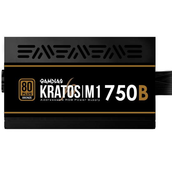Захранване Gamdias PSU 750W Bronze Addressable RGB - KRATOS M1-750B