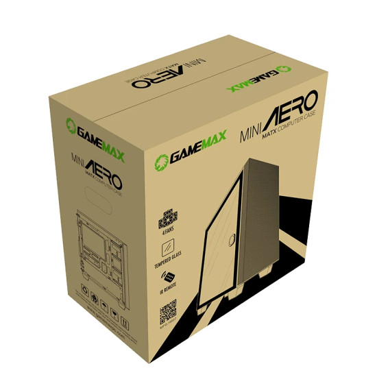 Кутия за компютър Gamemax Case mATX - Aero Mini - Addressable RGB
