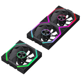 Комплект вентилатори Gamemax Fan Pack 3-in-1 3x120mm - FN12A-N2 WL-R - Reverse, Daisy-Chain, A-RGB