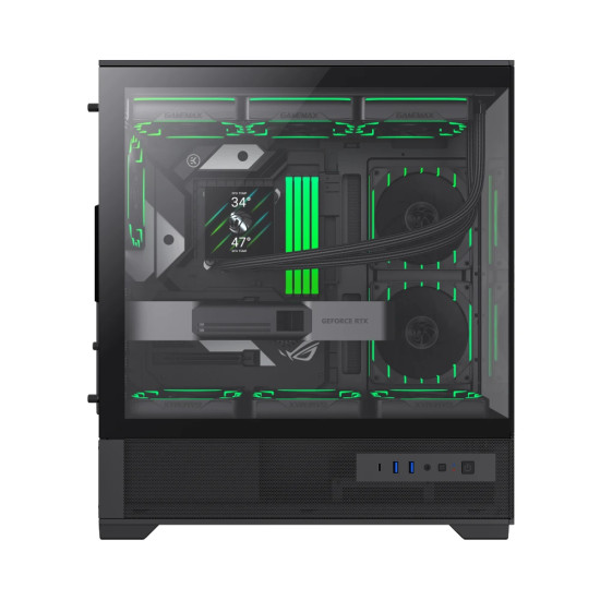 Кутия за компютър Gamemax Case EATX - Vista 2 AB - 3x120mm A-RGB