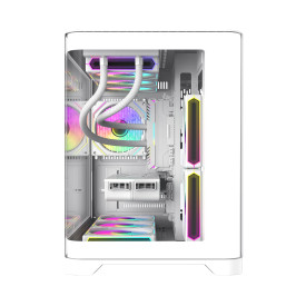 Кутия за компютър GameMax HYPE-M WH, Micro ATX, Tempered Glass, ARGB, White