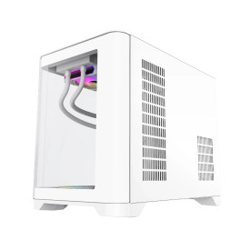 Кутия за компютър GameMax HYPE-M WH, Micro ATX, Tempered Glass, ARGB, White