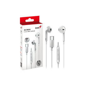 Слушалки Genius In-ear Earbuds HS-M365 - USB-C, White
