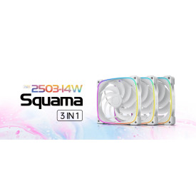 Комплект вентилатори Geometric Future Fan Pack 3-in-1 140 mm - Squama 2503W-14 White