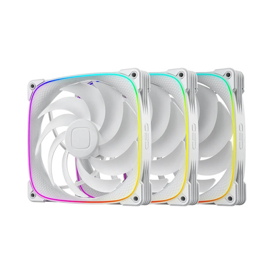 Комплект вентилатори Geometric Future Fan Pack 3-in-1 140 mm - Squama 2503W-14 White