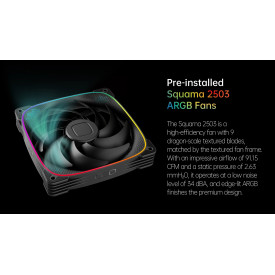 Водно охлаждане Geometric Future Water Cooling - Eskimo Pro 420 Black - Addressable RGB, LGA1851/AM5