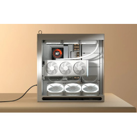 Кутия за компютър HAVN Case E-ATX - HS 420 VGPU Edition, Black + PCIe Gen5 Riser
