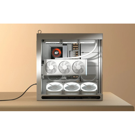 Кутия за компютър HAVN Case E-ATX - HS 420 VGPU Edition, Black + PCIe Gen5 Riser