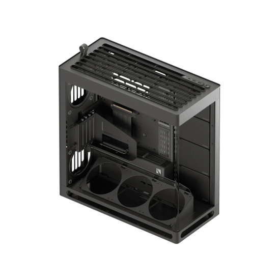 Кутия за компютър HAVN Case E-ATX - HS 420 VGPU Edition, Black + PCIe Gen5 Riser