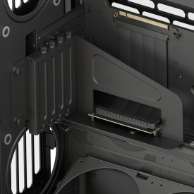 Кутия за компютър HAVN Case E-ATX - HS 420 VGPU Edition, Black + PCIe Gen5 Riser